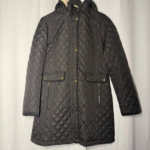 Lauren Ralph Lauren Puffer Coat w/ Faux Fur Lining and Removable Hood - Size M